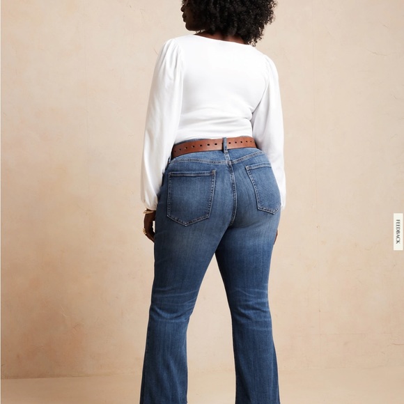 Banana Republic Washwell Curvy cropped boot cut 14 TALL jeans - Picture 5 of 5